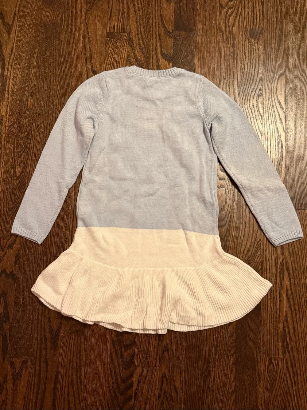 Gymboree Light Blue and White Knit Polar Bear Dress